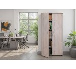 Armoire haute bois portes battantes H 200 x L 100 cm Excellens