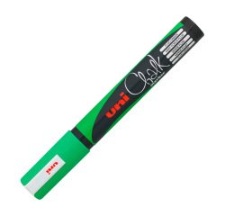 Marcador Tiza para pizarra punta media Uniball ChalkGlass PWE-5M verde