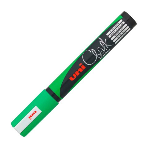 Marcador Tiza para pizarra punta media Uniball ChalkGlass PWE-5M verde