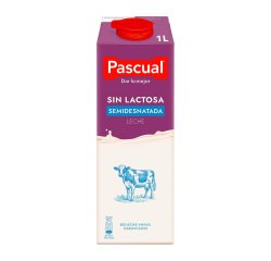 Leche Pascual Sin Lactosa Semidesnatada 1 l