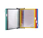Expositor de pared metálico Tarifold A5 con 10 fundas