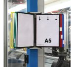 Expositor de pared metálico Tarifold A5 con 10 fundas