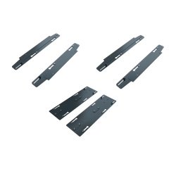Pack mit 4 Ecla-Schreibtischen L 140 x T 80 cm, weißes Metallgestell + gratis Schiebeplatine.