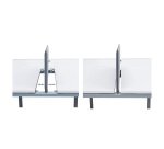 Jeu platines coulissantes ECLA pour pôle de 4 bureaux