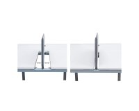 Pack pole de 4 bureaux Ecla L 160 x P 80 cm  piètement métal anthracite + platines pour plateaux coulissants offerts