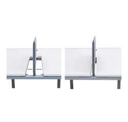 Set 2 piastre scorrevoli alluminio per bench 4 scrivanie p80 cm ecla