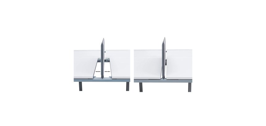 Pack 4 Büroinline-Kufen ECLA L 140 oder 160 cm + gratis Schiebeplatten