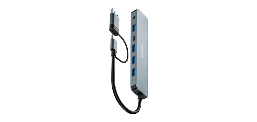 Hub 7 ports avec fil USB 3.2 Gen 1 (3.1 Gen 1) Type-A + Type-C Urban Factory MHC70UF