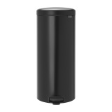 Poubelle 30 litres ronde à pédale Brabantia NewIcon, noir mat