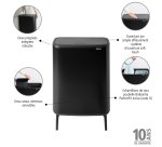Poubelle Bo Touch Bin HI Brabantia 2 x 30 L
