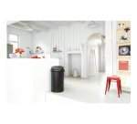 Papelera redonda 60 litros Brabantia Touch Bin inox platinium