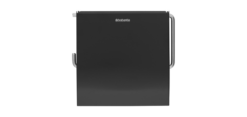 Distributeur papier toilette rouleau métal Brabantia avec couvercle