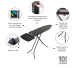 Table à repasser avec repose-fer Brabantia noir