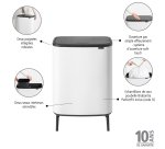 Poubelle Bo Touch Bin HI Brabantia 2 x 30 L