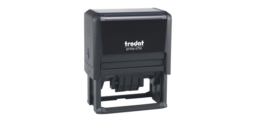 Tampon encreur personnalisé automatique dateur Trodat Printy 4726 monochrome - rouge