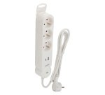 Multiprise 3 prises+ USB A et C blanche Iota