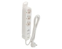 Multiprise 3 prises+ USB A et C blanche Iota