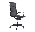 Sedia Star WH in rete schienale alto nero struttura verniciata nera