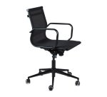 Sedia Star WH in rete schienale basso nero struttura verniciata nera
