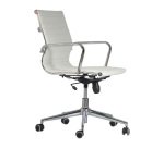 Sedia Star WH FP in rete schienale basso bianco struttura cromata