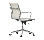 Sedia Star WH FP in rete schienale alto bianco struttura cromata