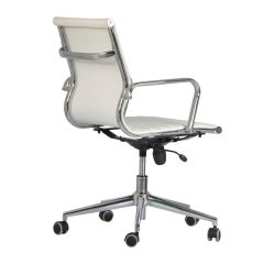 Sedia Star WH FP in rete schienale alto bianco struttura cromata