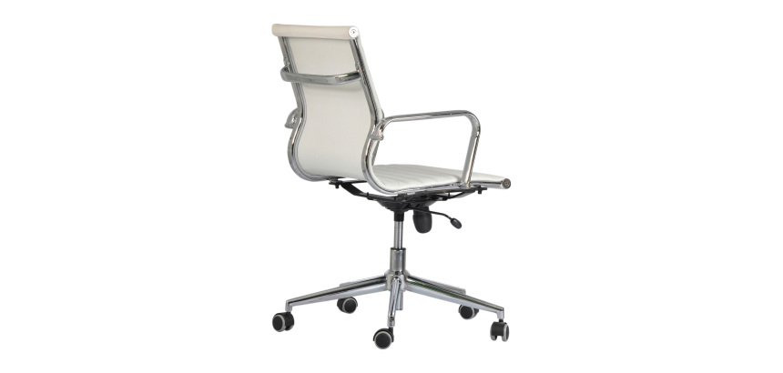Sedia Star WH FP in rete schienale alto bianco struttura cromata