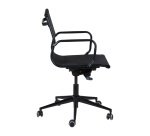 Sedia Star WH in rete schienale basso nero struttura verniciata nera