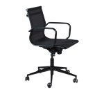 Sedia Star WH in rete schienale basso nero struttura verniciata nera
