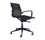 Sedia Star WH in rete schienale basso nero struttura verniciata nera