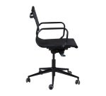 Sedia Star WH in rete schienale basso nero struttura verniciata nera