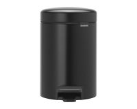 Plastic vuilnisbak 3 liter rond met pedaal Brabantia