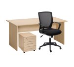 Pack mobiliario completo - Mesa Altys 160 cm + Cajonera Altys 3 cajones + Silla Reece