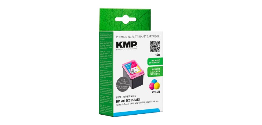 Cartucho KMP compatible HP901 (CC656AE) tricolor