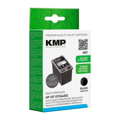 Cartucho KMP compatible HP337 (C9364AE) negro
