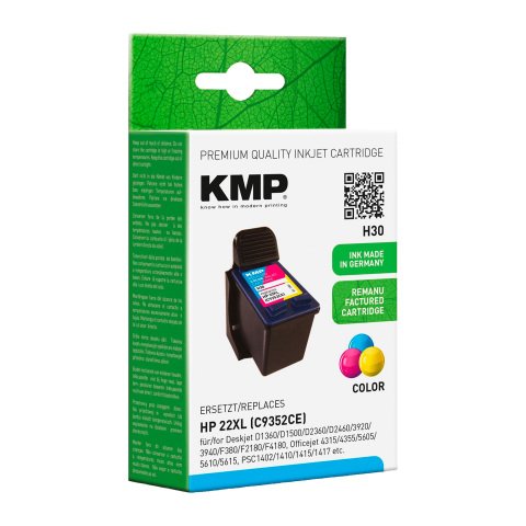 Cartucho KMP compatible HP22 (C9352AE) tricolor