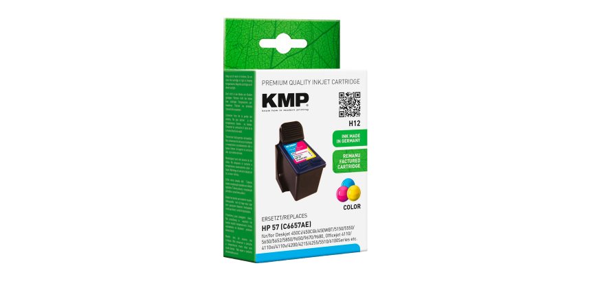 Cartucho KMP compatible HP57 (C6657A) tricolor