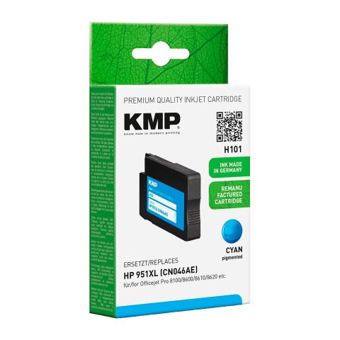 Cartucho KMP compatible con HP 951XL cian