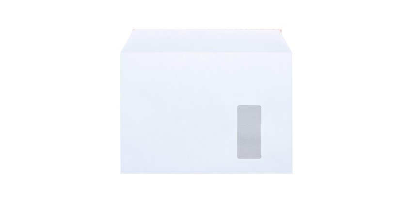 Sobre Bruneau de 100 g, 229 x 324 mm, con ventana blanca de 45 x 100 mm - Caja de 250