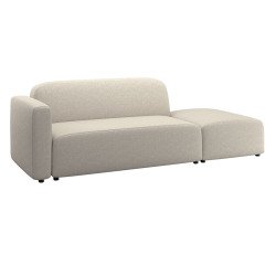 Canapé modulable Neom tissu - 2 places avec terminal L.244 cm