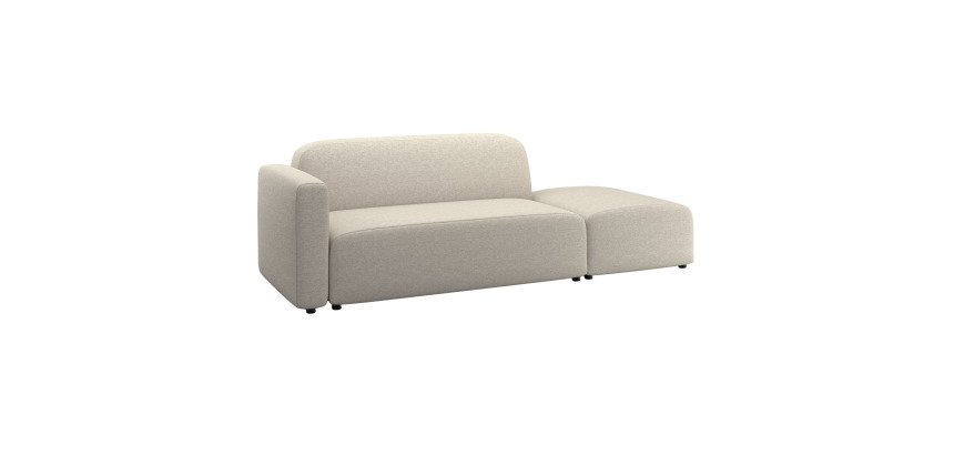 Canapé modulable Neom tissu - 2 places avec terminal L.244 cm