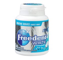 Chewing gum white menthe douce Freedent - Boîte de 46 dragées