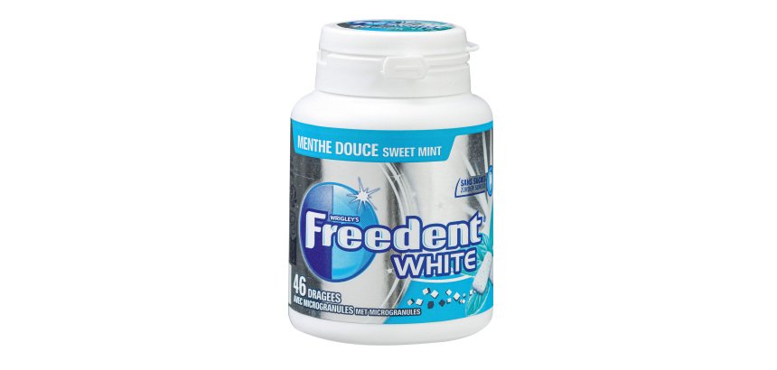Chewing gum white menthe douce Freedent - Boîte de 46 dragées
