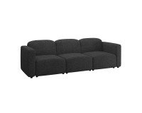 Canapé modulable Neom 3 places noir 263 cm