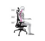 Sedia direzionale Groove in colore nero con supporto lombare universale