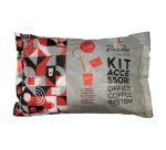 Kit con bustine di zucchero bianco+bicchierini+palettine legno incartate 100 unità