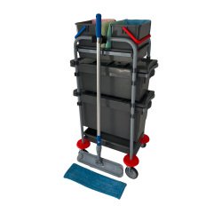 Kit Carrello pulizie strizzatore VDM e accessori - per la sanità