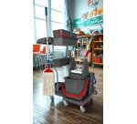 Kit Carrello pulizie strizzatore VDM e accessori - per scuole