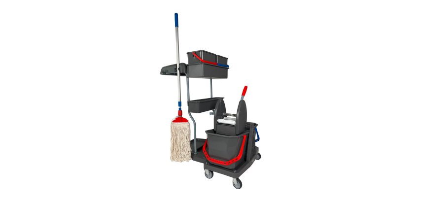 Kit Carrello pulizie strizzatore VDM e accessori - per scuole
