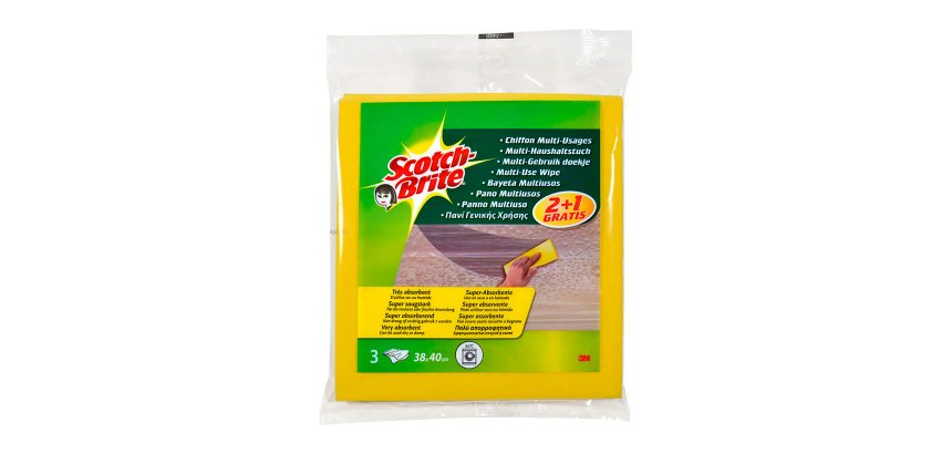 Scotch-Brite™ Bayeta multiusos - paquete de 2+1